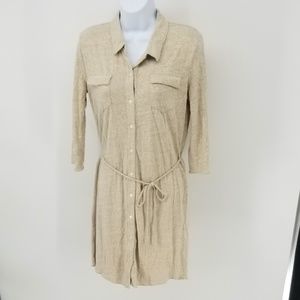 Victoria's Secret Button Down Belted Shirt Dress